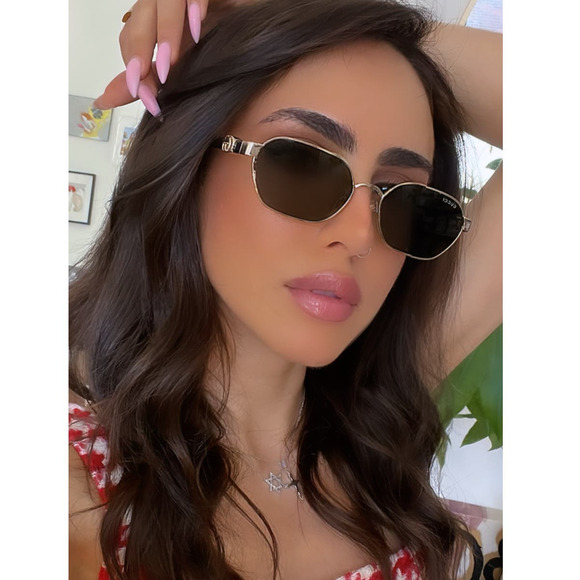 NEW Gucci GG1593S Gold Dark Grey Metal Sunglasses - Picture 2 of 10